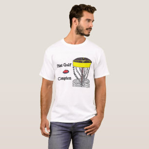 Camiseta T-shirt dos homens do campeão do golfe do disco