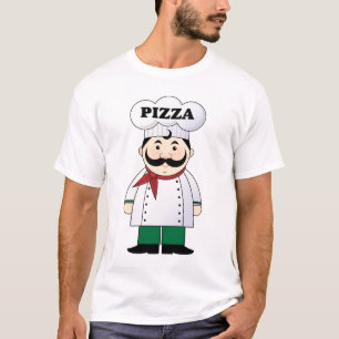 Camiseta T-shirt dos homens do cozinheiro chefe da pizza