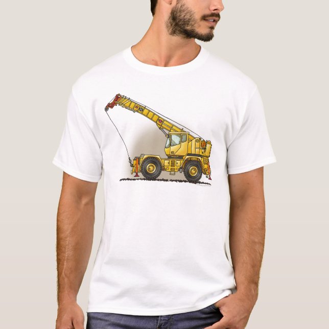 Camiseta T-shirt dos homens do equipamento de construção do (Frente)