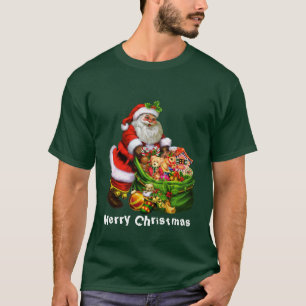 Camiseta T-shirt dos homens do feriado do papai noel do
