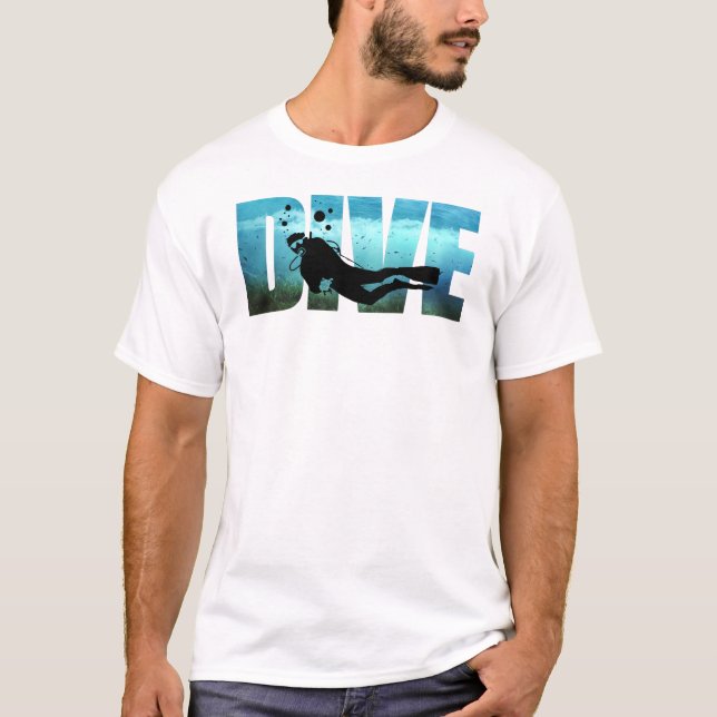 Camiseta T-shirt dos homens do mergulho autónomo do (Frente)