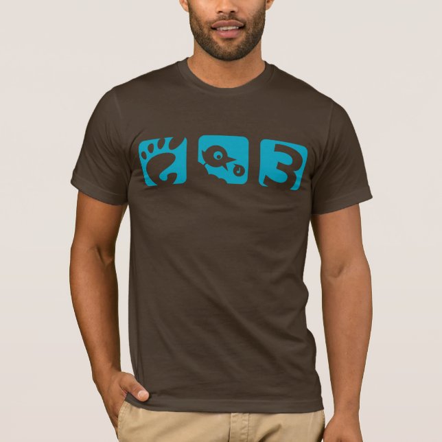 Camiseta T-shirt dos homens do pássaro do GNOMO 3 (Frente)