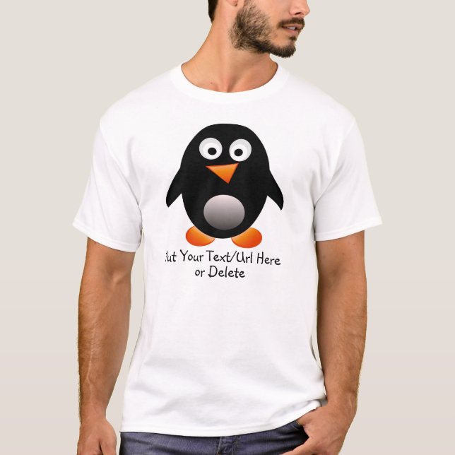 Camiseta T-shirt dos homens do pinguim (Frente)
