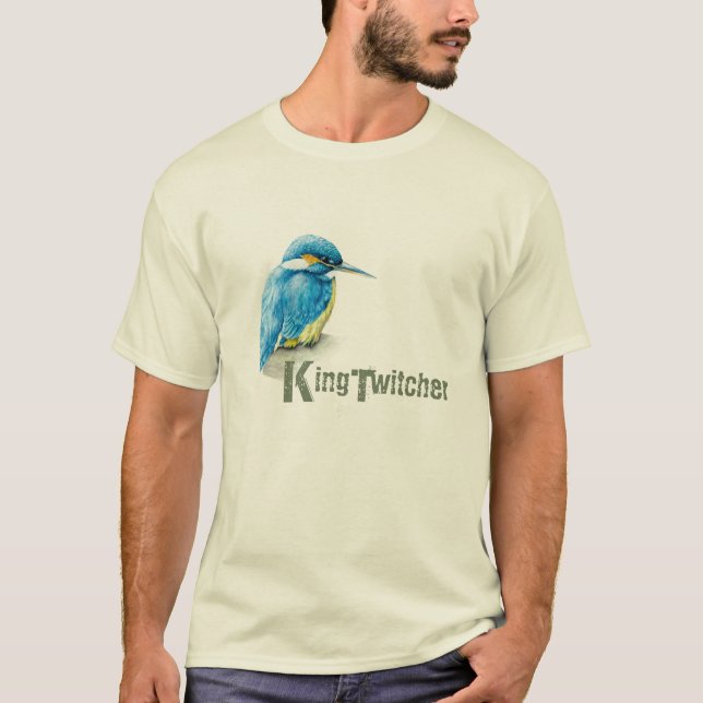 Camiseta T-shirt dos homens do rei Twitcher Birdwatcher do (Frente)