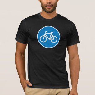 Camiseta T-shirt dos homens do sinal de estrada do ciclismo