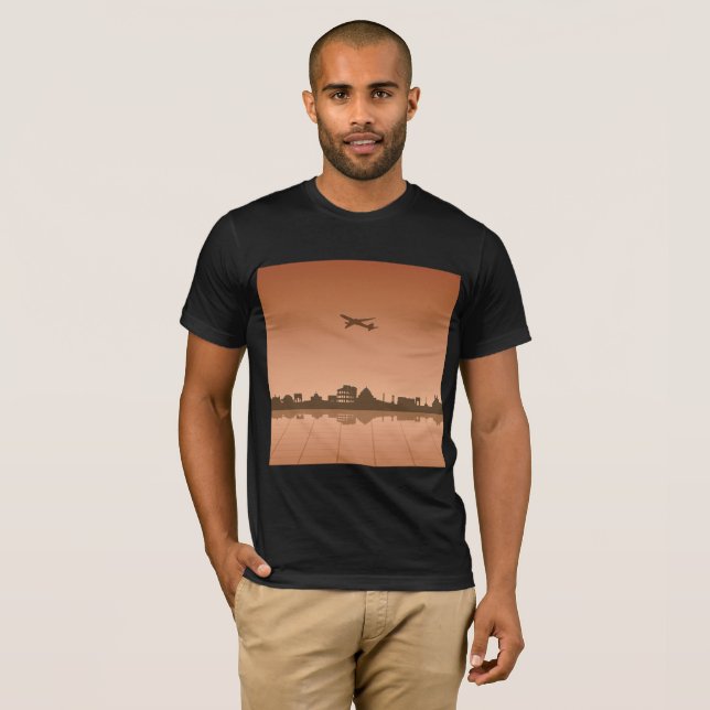 Camiseta T-shirt dos homens do viagem de Roma (Frente Completa)