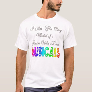Camiseta T-shirt dos homens dos Musicals dos amores