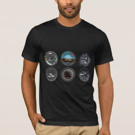 Camiseta T-shirt dos instrumentos do vôo dos homens