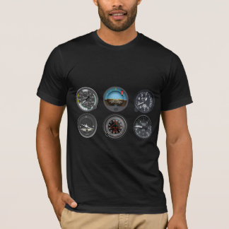 Camiseta T-shirt dos instrumentos do vôo dos homens