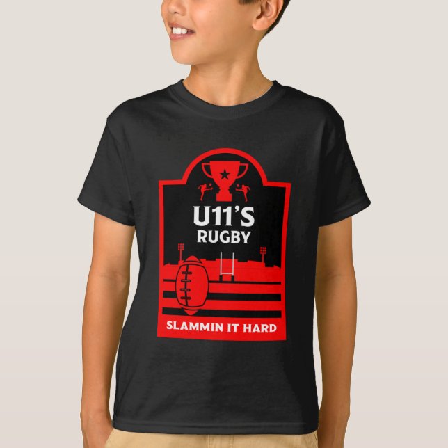 Camiseta T-Shirt dos Jogadores de Rugby Junior do U11 (Frente)