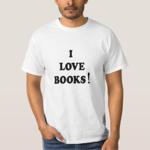 Camiseta T-shirt dos livros dos livros negros "eu amo"