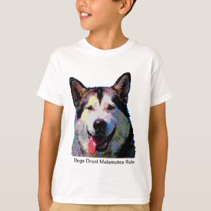 Camiseta T-shirt dos meninos do brilho "Kiska" do Malamute