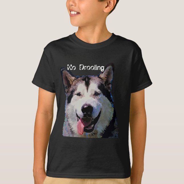Camiseta T-shirt dos meninos do Malamute do Alasca "nenhum (Frente)