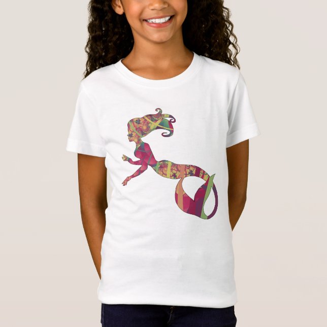 Camiseta T-shirt dos miúdos - boneca - sereia (Frente)