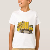 T-shirt dos miúdos da construção do caminhão de