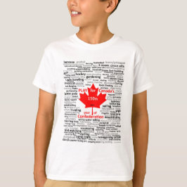 Camiseta T-shirt dos miúdos do jogo de Canadá 150