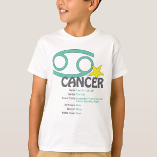 Camiseta T-shirt dos miúdos dos traços do cancer