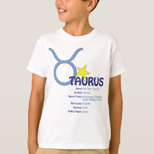 Camiseta T-shirt dos miúdos dos traços do Taurus