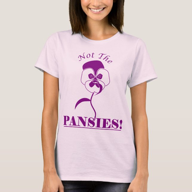 Camiseta T-shirt dos Pansies (rosa) (Frente)