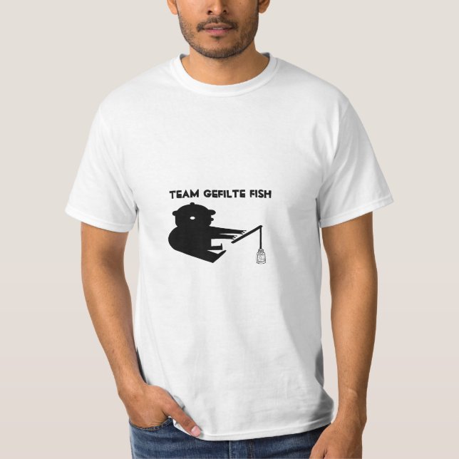 Camiseta T-shirt dos peixes de Gefilte (Frente)