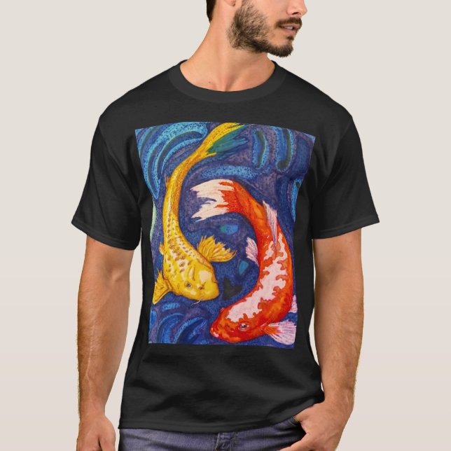 Camiseta T-shirt dos peixes de Koi (Frente)