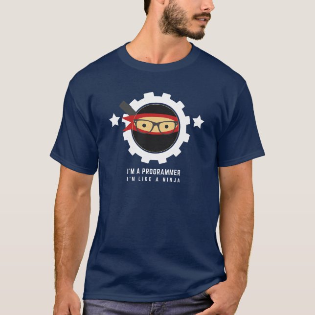 Camiseta t-shirt dos programadores: eu sou um programador (Frente)
