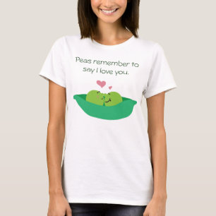 Camiseta T-shirt dos queridos do vagem de ervilha