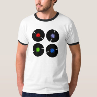Camiseta T-shirt dos registros de vinil