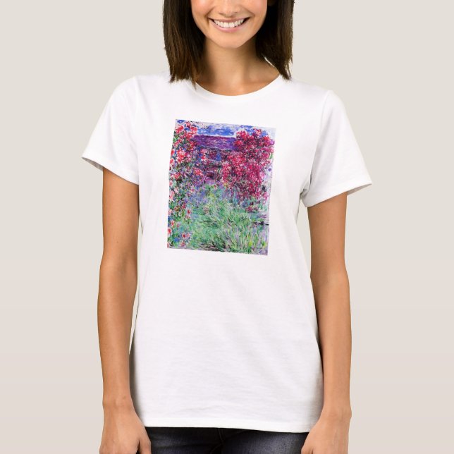 Camiseta T-shirt dos rosas de Monet (Frente)