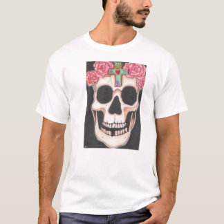 Camiseta T-shirt dos rosas de N do crânio '