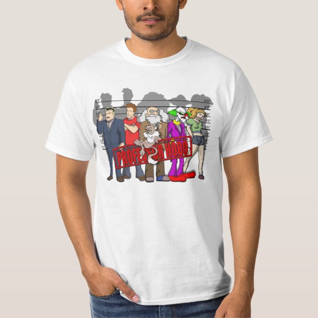 Camiseta "T-shirt dos suspeitos incomuns" do professor (Frente)