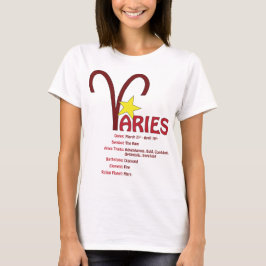 Camiseta T-shirt dos traços do Aries