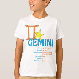 Camiseta T-shirt dos traços dos Gêmeos