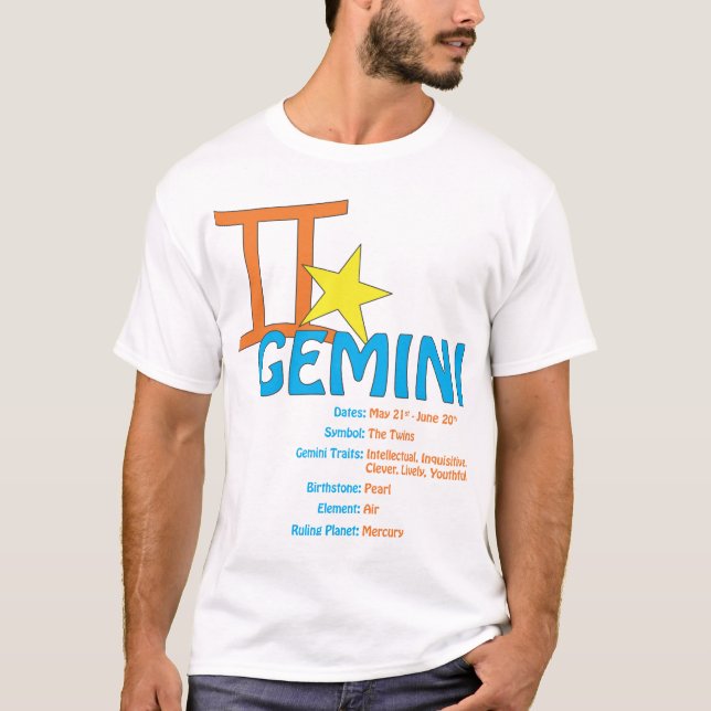 Camiseta T-shirt dos traços dos Gêmeos (Frente)