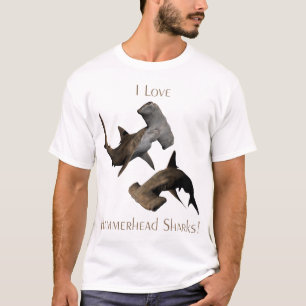 Camiseta T-shirt dos tubarões de Hammerhead do amor