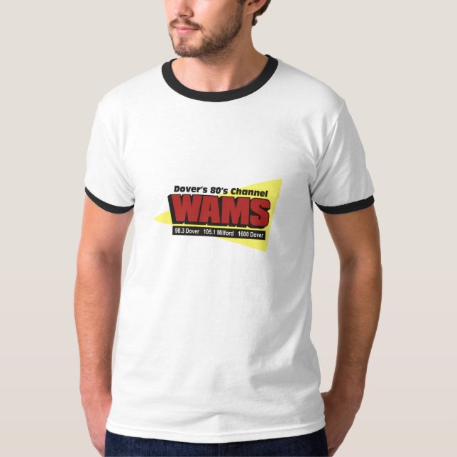 Camiseta T-shirt dos WAMS FM dos homens (Frente)