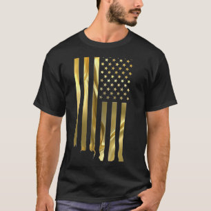 Camiseta T-shirt Dourado da bandeira americana
