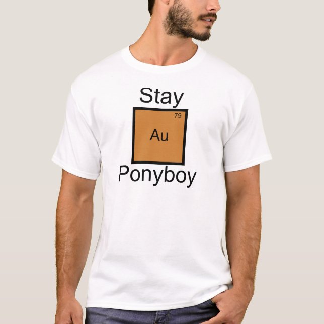 Camiseta T-shirt Dourado da chalaça do elemento de Ponyboy (Frente)