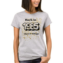 T-Shirt Dourado de 1985