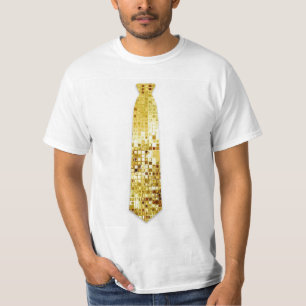 Camiseta T-shirt Dourado do laço da falsificação do olha