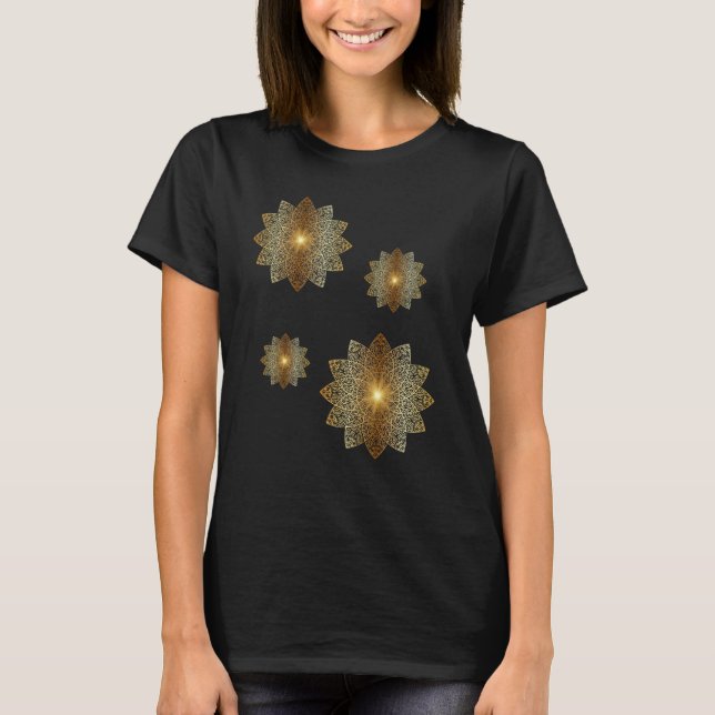 Camiseta T-Shirt Dourado Mandelas (Frente)