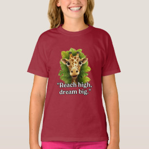 Camiseta T-Shirt", Dream Big - Giraffe Tee"