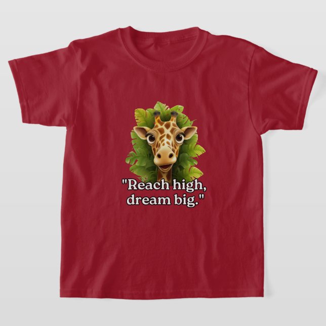 Camiseta T-Shirt", Dream Big - Giraffe Tee" (Postura )