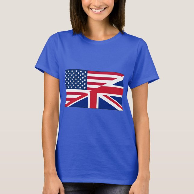 Camiseta T-Shirt duplo cidadão americano e britânico (Frente)