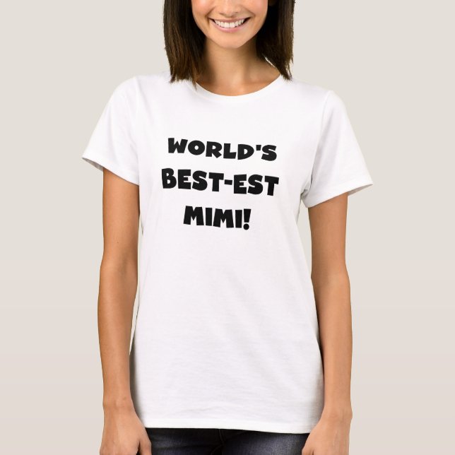 Camiseta T-shirt e presente pretos do texto Mimi do (Frente)