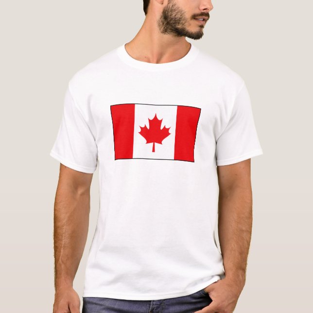 Camiseta T-shirt e presentes canadenses da bandeira (Frente)