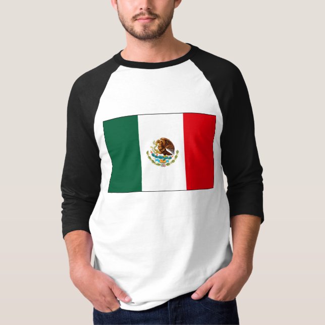 Camiseta T-shirt e presentes da bandeira mexicana (Frente)