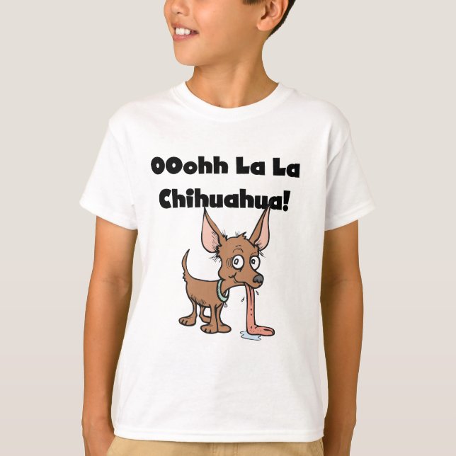 Camiseta T-shirt e presentes da chihuahua do La do La de (Frente)