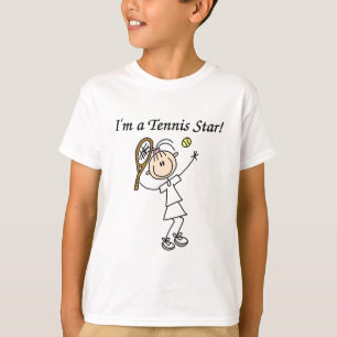 Camiseta T-shirt e presentes da estrela de tênis da menina