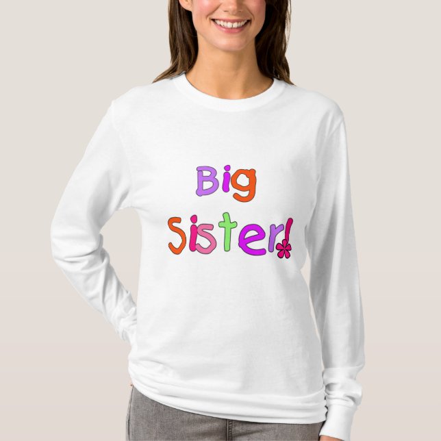 Camiseta T-shirt e presentes da irmã mais velha (Frente)